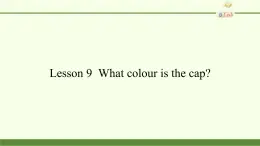 科普版（三年级起点）小学英语三年级上册 Lesson 9   What colour is the cap   课件2