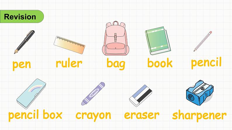 Unit 2 My schoolbag Part A Let's learn(课件+素材)人教PEP版英语四年级上册06