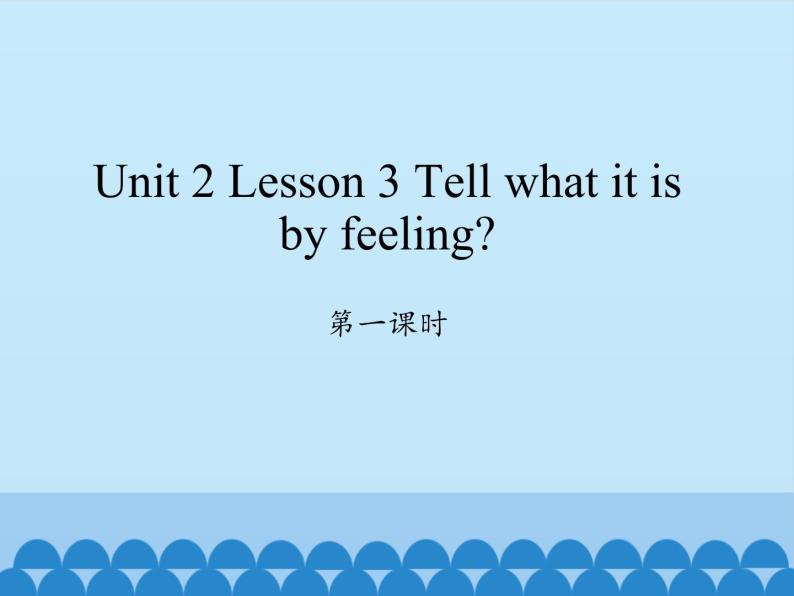 川教版（三年级起点）小学六年级英语下册 Unit2 Lesson 3 Tell what it is by feeling   课件01