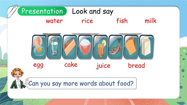 【核心素养目标】人教版PEP小学英语 三年级上册 Unit 5 Let's eat Part B Start to read课件+教案+练习(含教学反思和答案)08