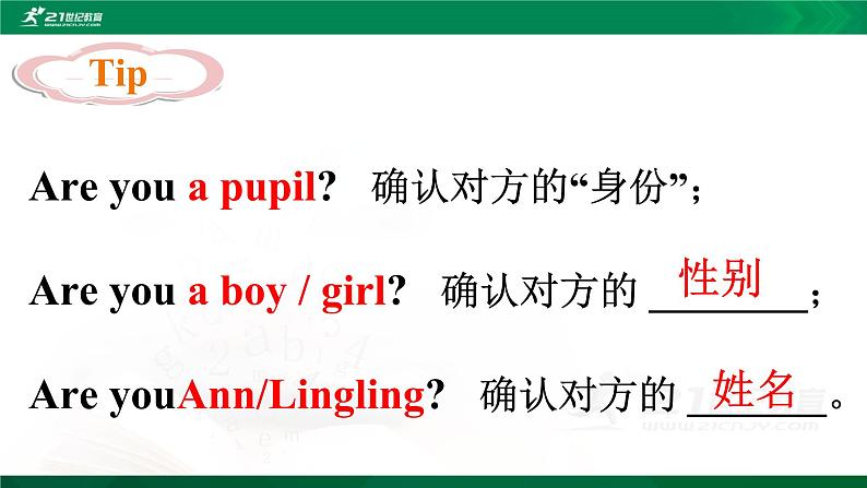 接力版英语三年级上册 Lesson10 Are you Ann?第2课时 课件第5页