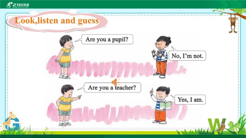 接力版（三年级起点）三年级上册Lesson12 Are you a teacher？ 第1课时课件+音视频06