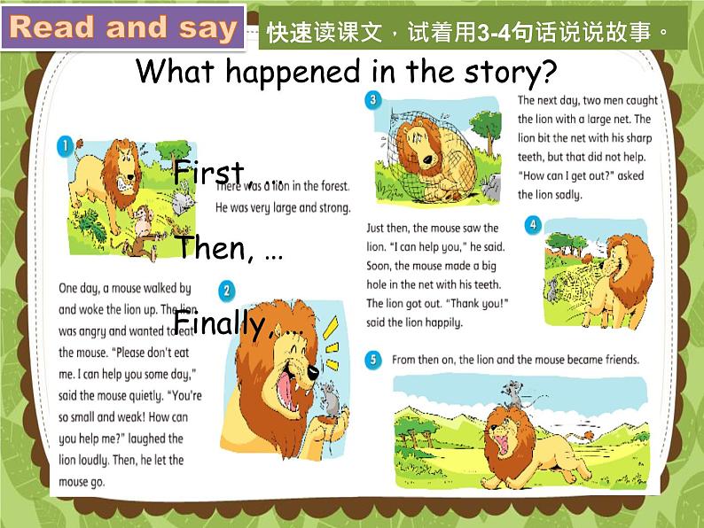 牛津译林版小学六年级英语下册 Unit 1 The lion and the mouse 课件105