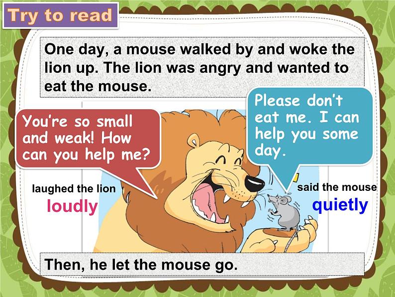 牛津译林版小学六年级英语下册 Unit 1 The lion and the mouse 课件108