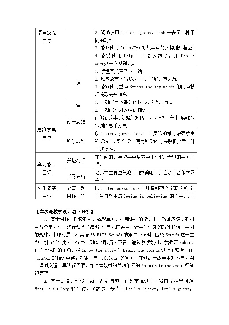 沪教版（三年级起点）小学三年级英语下册 Moduie 1 Unit 3  Sounds  教案103