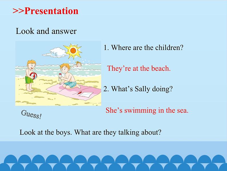 沪教版(三年级起点)小学五年级英语上册 Unit 3 Unit 7 At the beach 课件2第4页