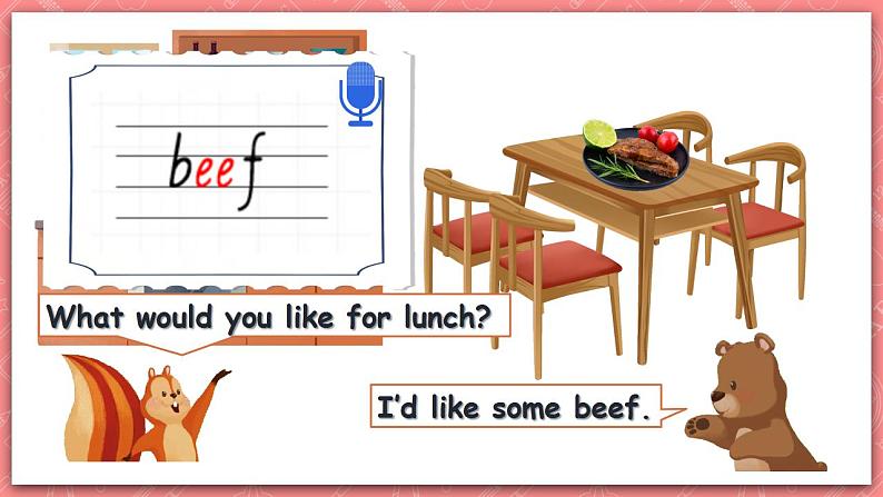 人教PEP版四年级上册 Unit5 Dinner's ready A let's learn 课件+教案+练习+素材06