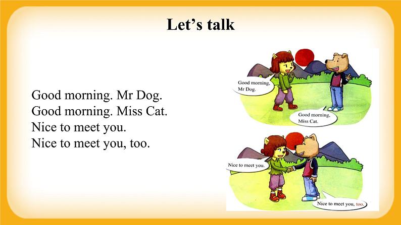 【单元课件】 Lesson 3 Nice to meet you 科普版英语三上第4页