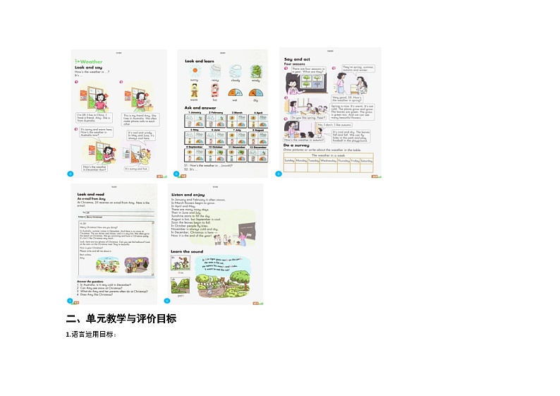 牛津上海版(试用本)小学四年级英语上册 Unit 4 Unit 3 Weather 教案2第2页