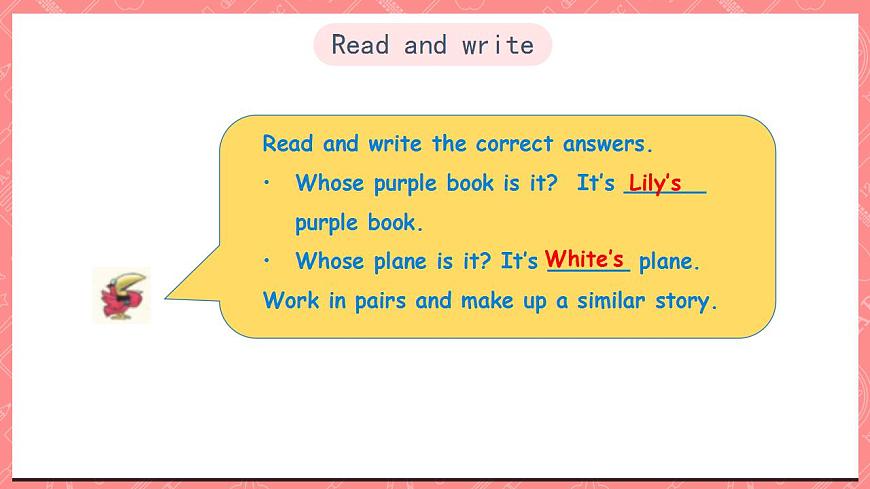 川教版英語(yǔ)五上 Unit 1 Lesson 1 《Whose Book Is It？》第四課時(shí)課件第6頁(yè)
