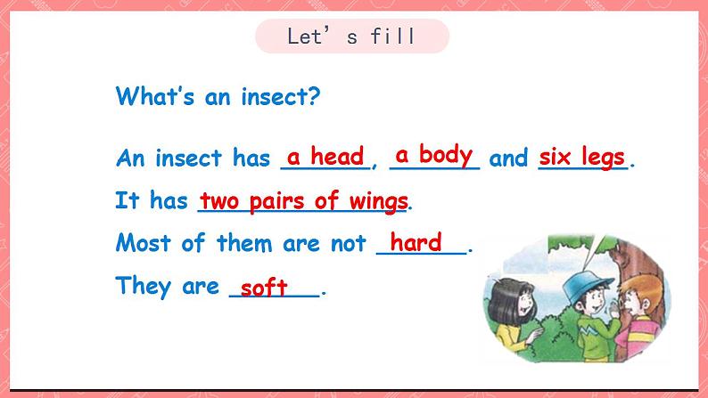 川教版英语五上 Unit 2 Lesson 2 《What's an Insect》 第三课时 课件+教案+习题03