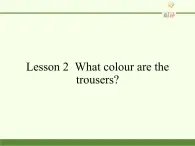 科普版（三年级起点）小学英语四年级下册  Lesson 2  What colour are the trousers  课件