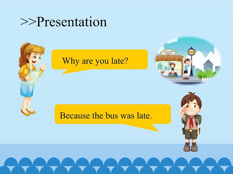 科普版(三年级起点)小学英语五年级上册 Lesson 2 Don't be late next time! 课件06