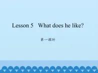 科普版（三年级起点）小学英语五年级上册 Lesson 5   What does he like  课件