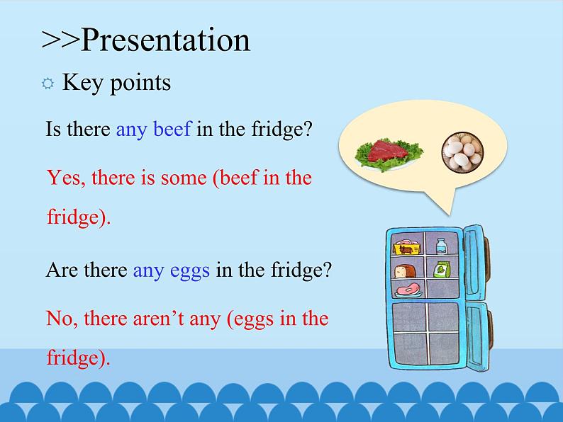 科普版(三年级起点)小学英语五年级上册 Lesson 11 There isn't any bread in the fridge 课件07