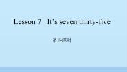 小学英语科普版五年级下册Lesson 7 It's seven thirty-five教案配套课件ppt