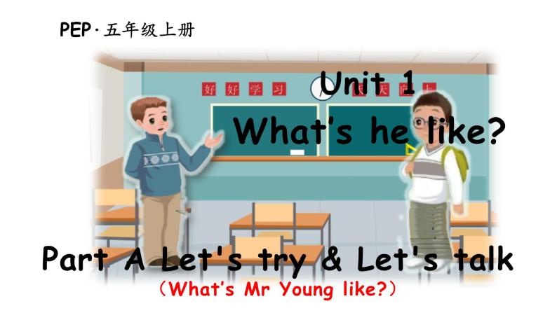Unit1 What's he like A let's talk 新课标原创优课 教案课件01