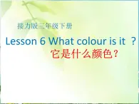 接力版（三年级起点）小学英语三年级下册  Lesson 6   What colour is it   课件1