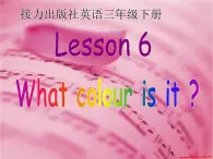 接力版（三年级起点）小学英语三年级下册  Lesson 6   What colour is it   课件2