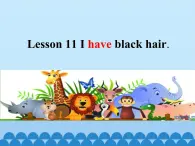 接力版（三年级起点）小学英语三年级下册  Lesson 11   I have black hair.   课件