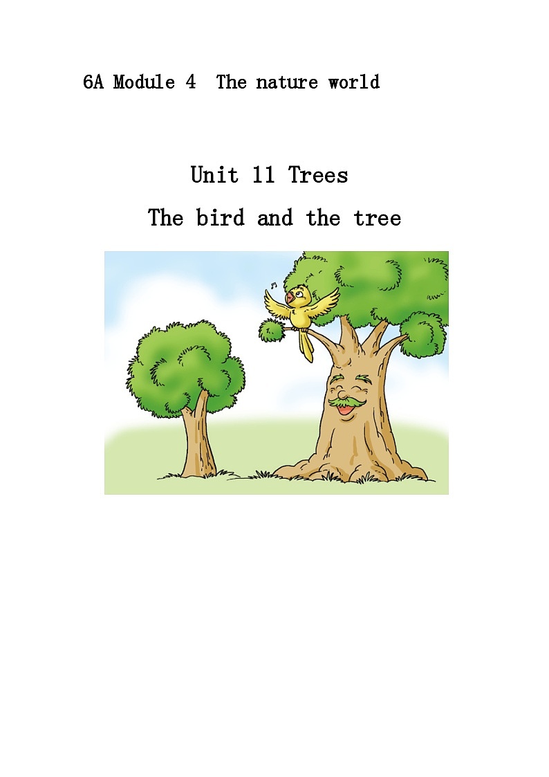 滬教版(六三制三起)小學六年級英語上冊 Module 4 Unit 11 Trees 教案3第1頁