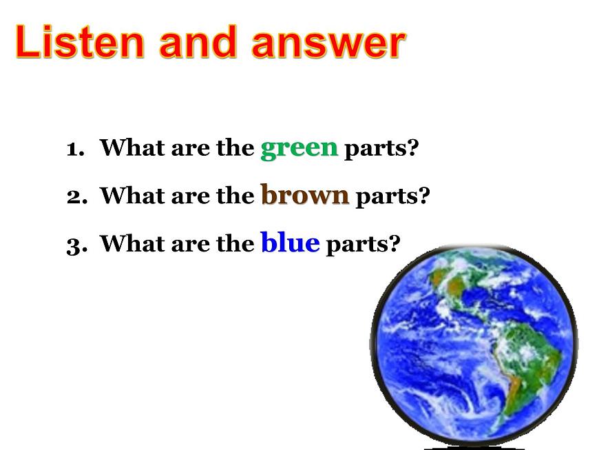 滬教版（六三制三起）小學(xué)六年級英語上冊 Module 4 Unit  12  The Earth  課件3第5頁