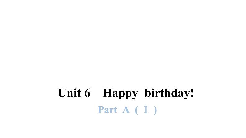 PEP版小学英语三年级上册Unit6 PartA ( Ⅰ )课件01