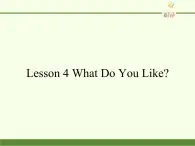 川教版（三年级起点）小学英语四年级下册 Unit 2 Lesson 4 What Do You Like   课件1