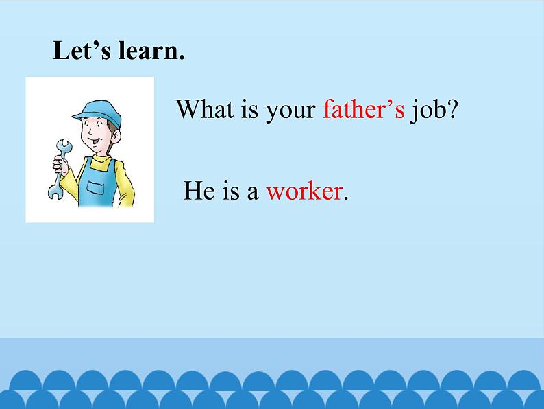 川教版(三年级起点)小学英语五年级上册 Unit 3 Lesson 3 What's Your Father's Job 课件08