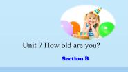湘鲁版三年级上册Unit 7 How old are you?Section A授课课件ppt