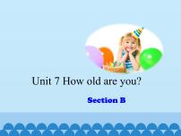 湘鲁版三年级上册Unit 7 How old are you?Section A授课课件ppt