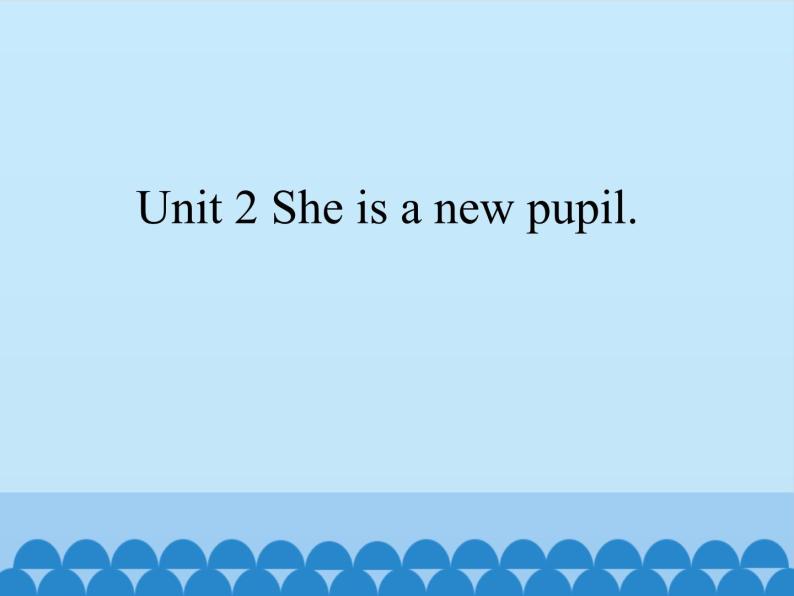 湘鲁版（三年级起点）小学英语三年级下册  Unit 2 She is a new pupil.  Section A 课件01
