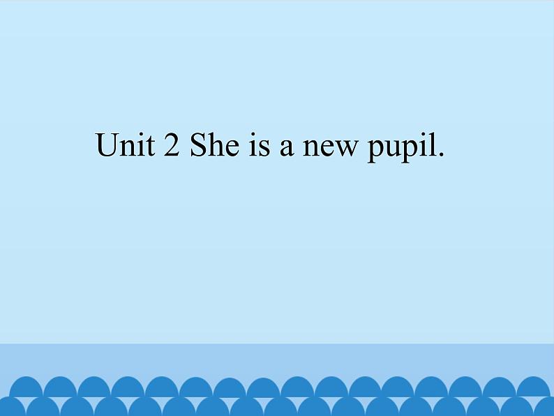 湘鲁版(三年级起点)小学英语三年级下册 Unit 2 She is a new pupil. Section A 课件第1页