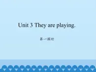 湘鲁版（三年级起点）小学英语四年级下册  Unit 3 They are playing.   课件