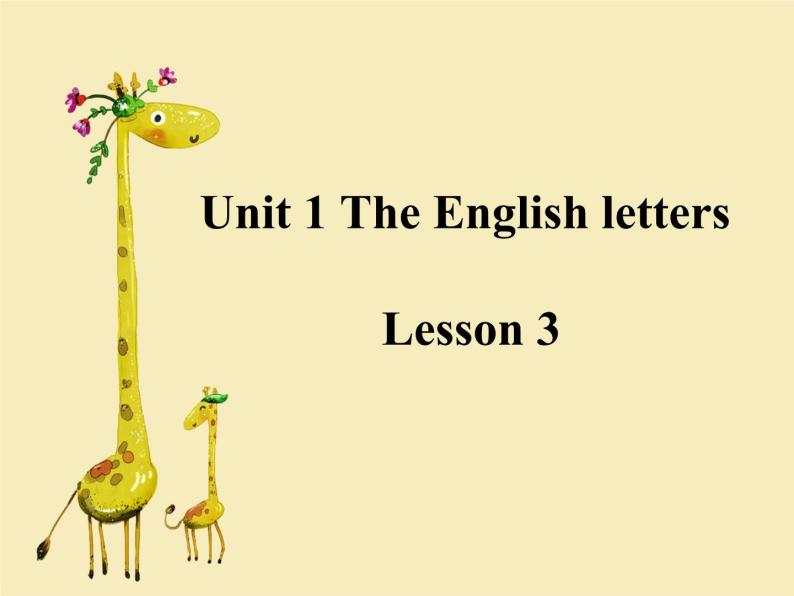 清华大学版小学英语二年级上册  UNIT 1 THE ENGLISH LETTERS LESSON 3   课件01