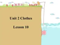 清华大学版小学英语二年级上册  UNIT 2 CLOTHES LESSON 10   课件