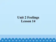 清华大学版小学英语二年级下册  UNIT 2 FEELINGS LESSON 14    课件