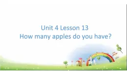 北京版小学一年级英语下册  UNIT FOUR HOW MANY STARS CAN YOU SEE-Lesson 13   课件4