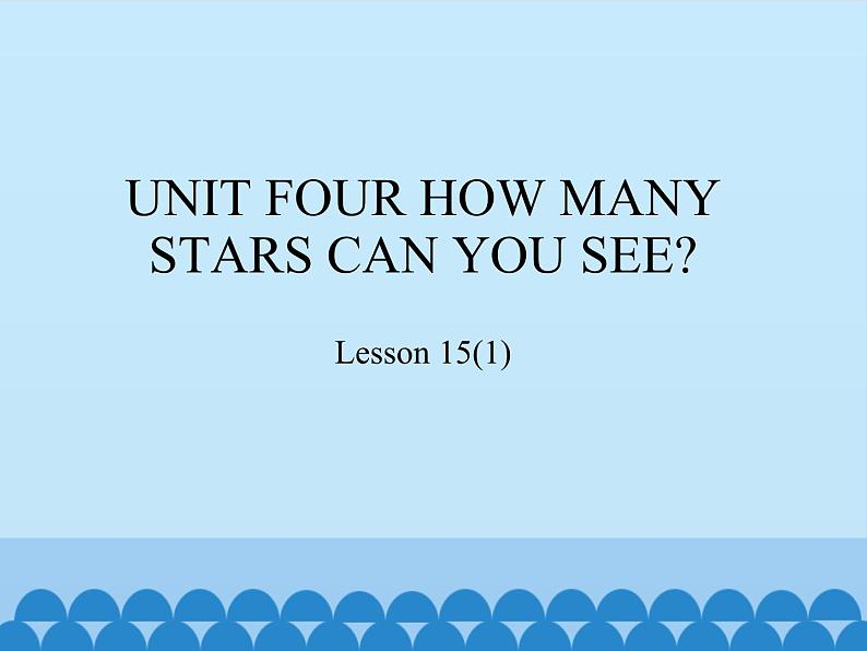 北京版小学一年级英语下册 UNIT FOUR Lesson 15 课件第1页