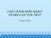 北京版小学一年级英语下册  UNIT FOUR Lesson 15   课件1