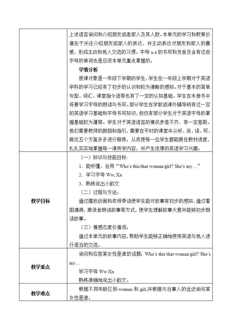 北京版小学一年级英语下册   UNIT FIVE  Lesson 18   教案02