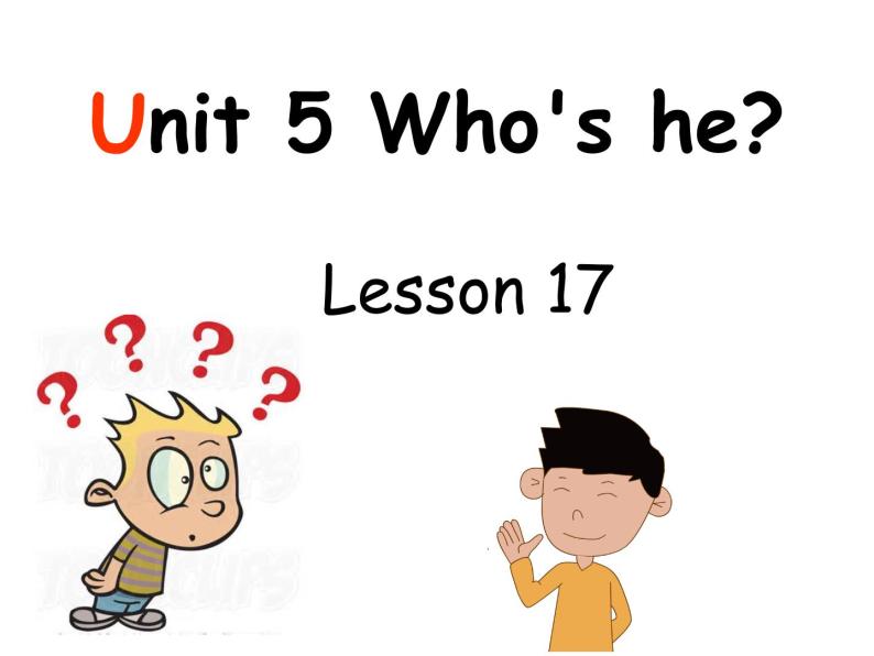 北京版小学一年级英语下册   UNIT FIVE WHO'S HE-Lesson 17   课件301