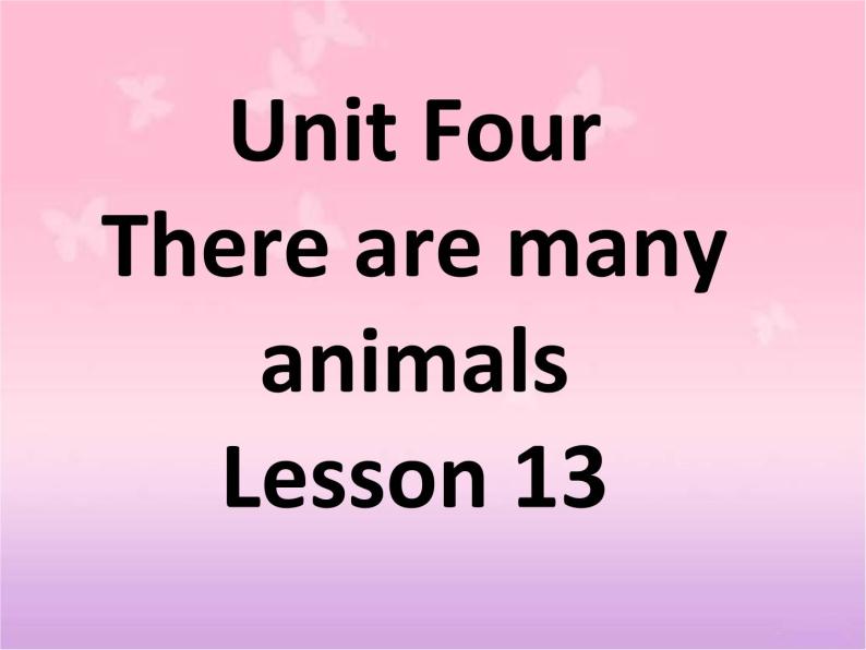 北京版小学二年级英语上册  Unit FourThere are many animalsLesson 13   课件01