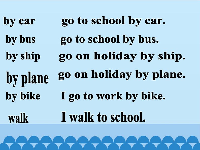 北京版小学二年级英语下册 UNIT FIVE HOW DO YOU GO TO SCHOOL?-Lesson 17 课件07