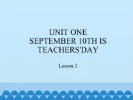 北京版小学三年级英语上册  UNIT ONE  Lesson 3   课件