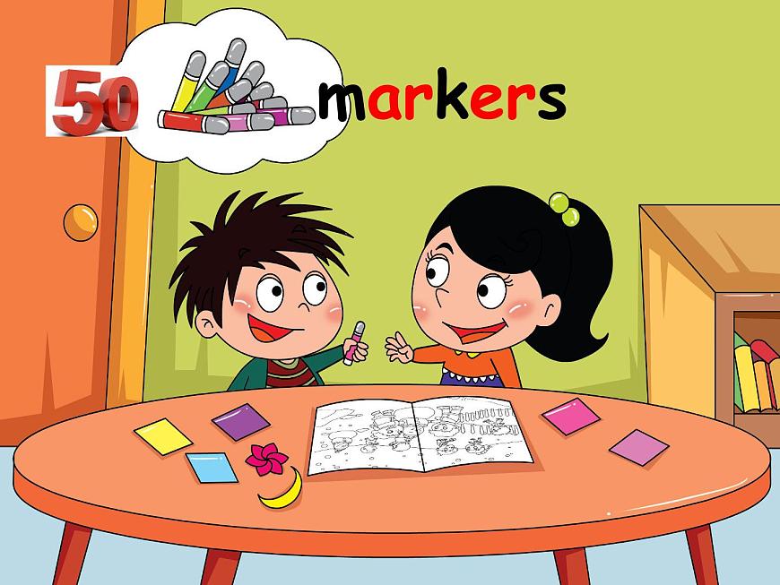 北京版小學三年級英語上冊 UNIT SIX  I HAVE FIFTY MARKERS-Lesson 19   課件1第7頁