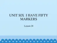 北京版小学三年级英语上册 UNIT SIX   Lesson 20   课件