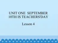 北京版小学三年级英语下册 UNIT ONE Lesson 4   课件1