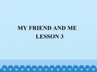 清华大学版小学英语三年级下册  UNIT 1 MY FRIENDS AND ME-LESSON 3   课件