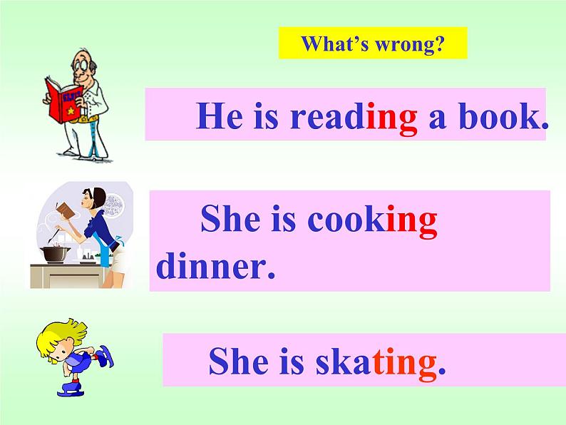 清华大学版小学英语三年级下册 UNIT 4 WHAT ARE YOU DOING LESSON-22 课件第5页